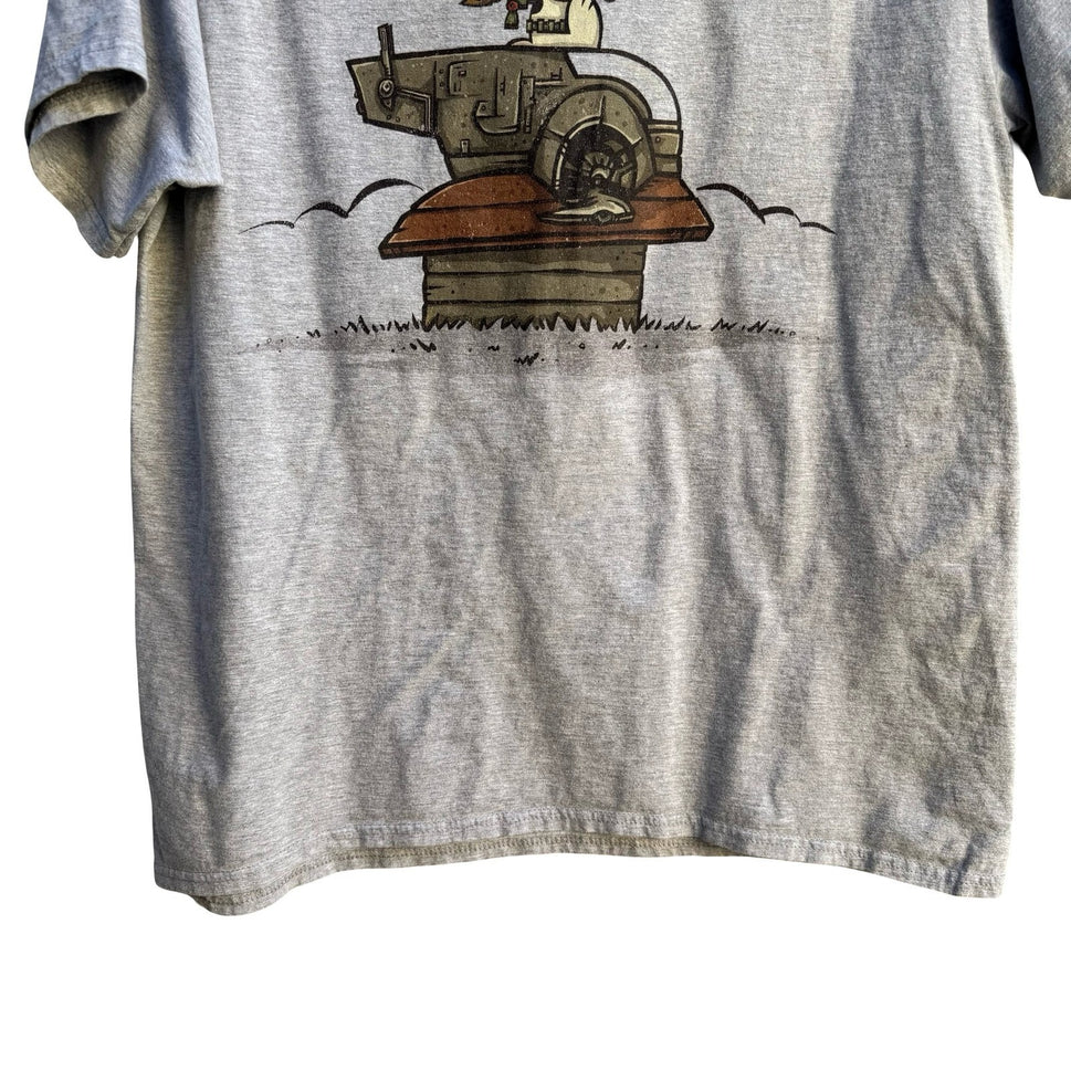 Port & Company Snoopy Boba Fett Star Wars Mashup Graphic T-Shirt Gray Mens L
