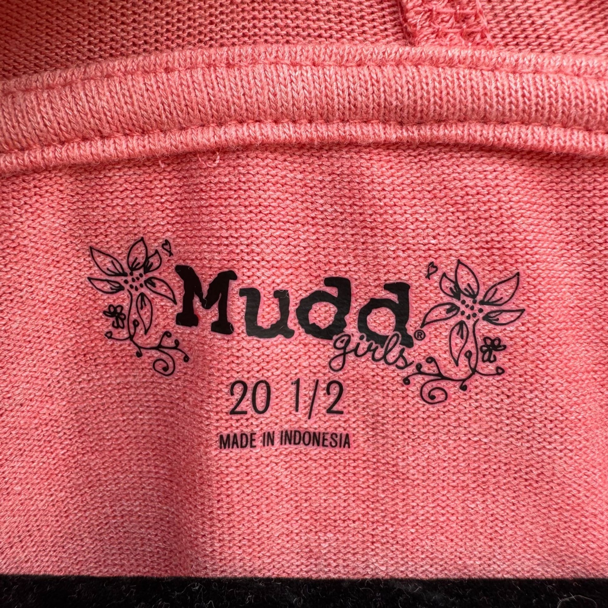 Mudd Girls Pink Yin Yang Raglan Sleeve Lightweight Casual Hoodie New 20 1/2