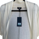 Switch Jones New York Coastal Minimalist Pointelle Eyelet Open Front Cardigan L NEW 3 image