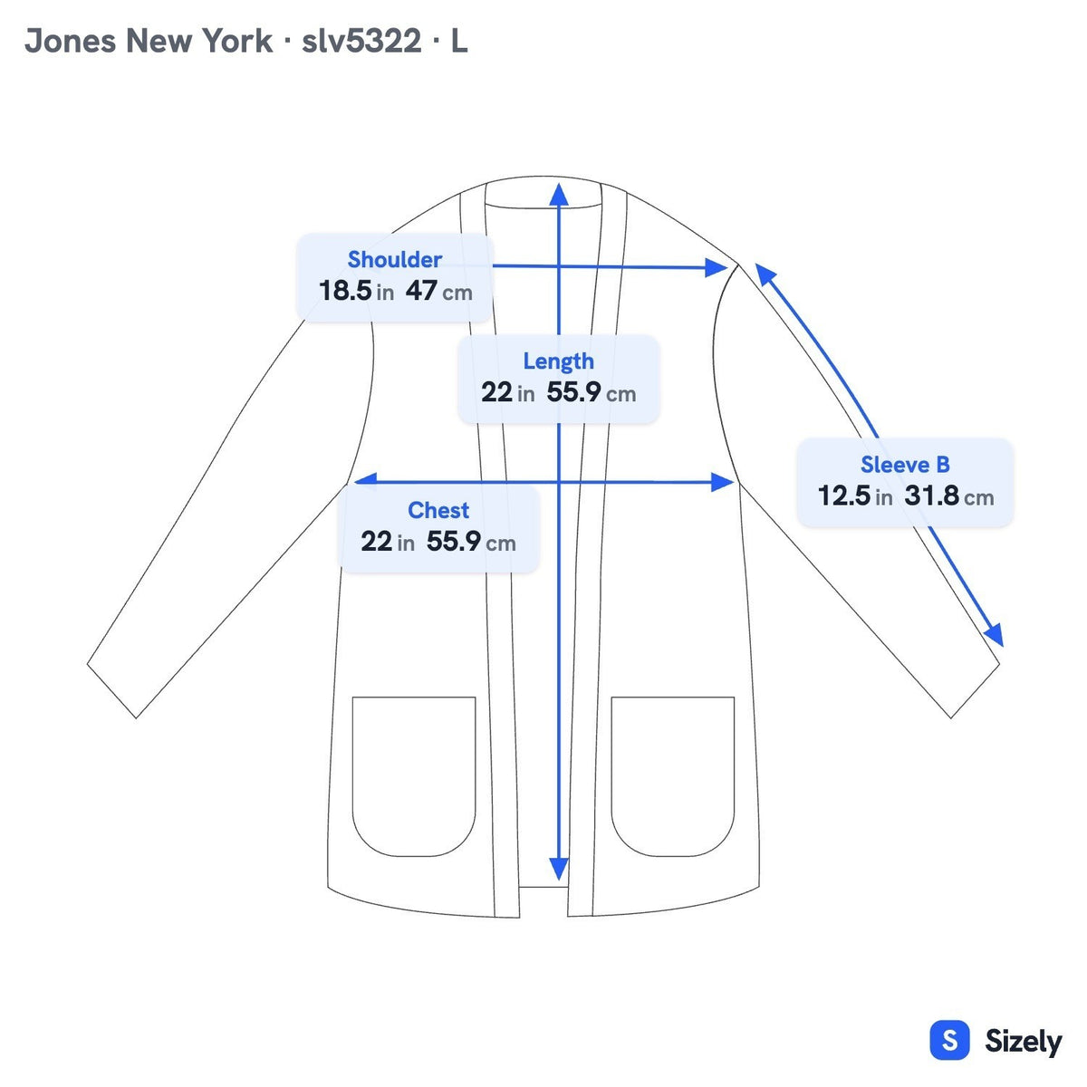 Jones New York Coastal Minimalist Pointelle Eyelet Open Front Cardigan L NEW