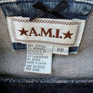 Switch A.M.I. Y2K Boho Western Utility Indie Denim Jacket Raw Frayed Trim Snap Pocket S 2 image