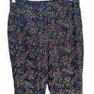 Switch Coldwater Creek Womens 10 Black Floral Embroidered Straight Leg Pants Boho Artsy 3 image
