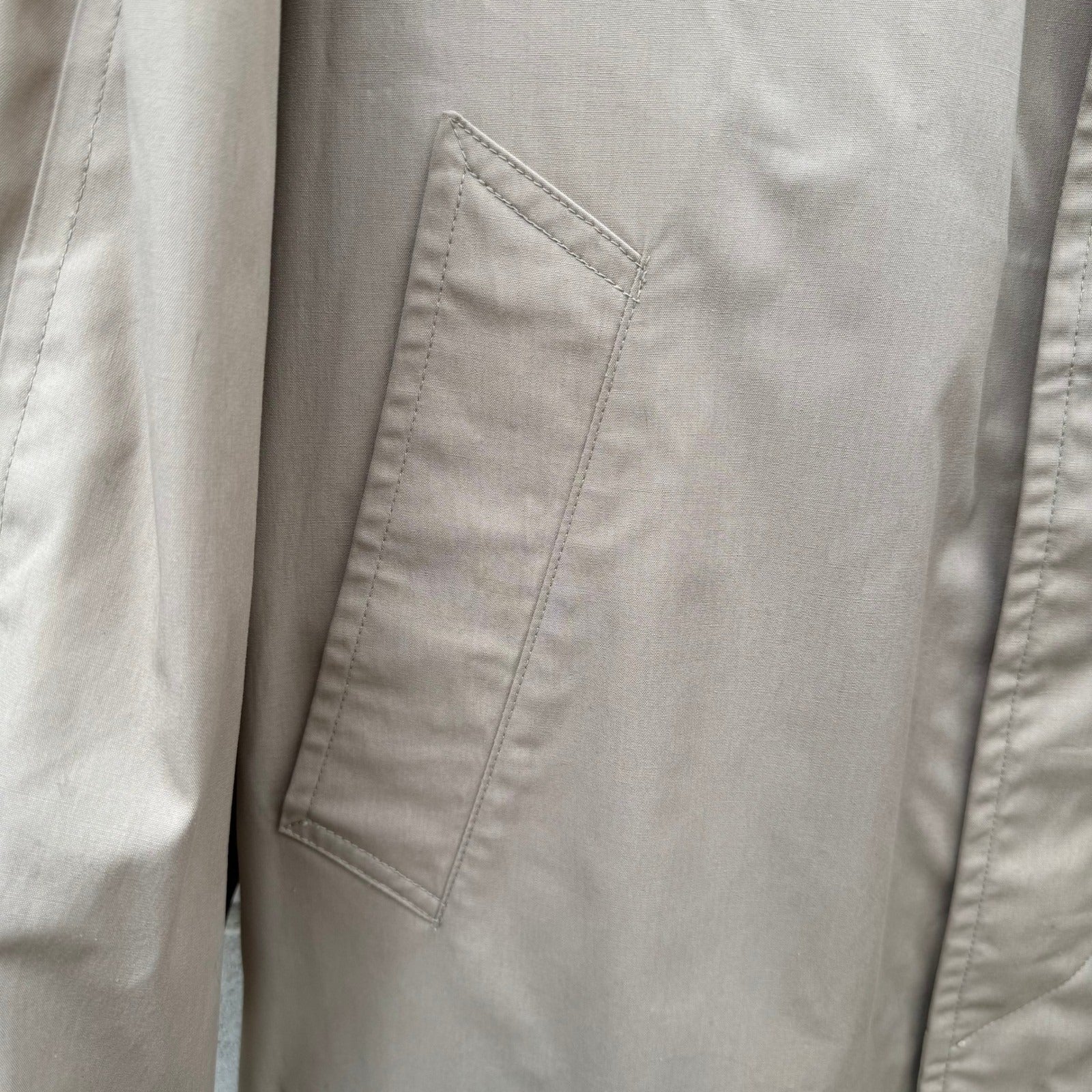 London Fog Maincoats Vintage Tan Trench Coat 44 Long Mens Mac Jacket USA Made