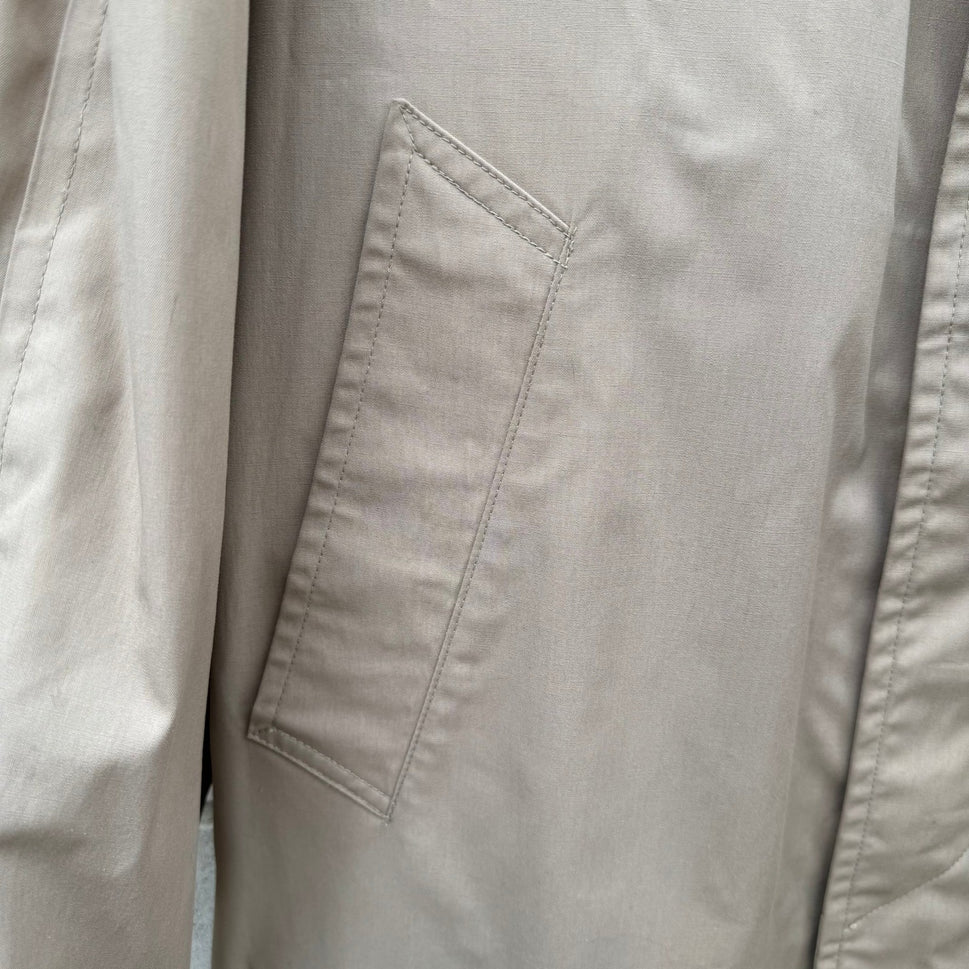 London Fog Maincoats Vintage Tan Trench Coat 44 Long Mens Mac Jacket USA Made