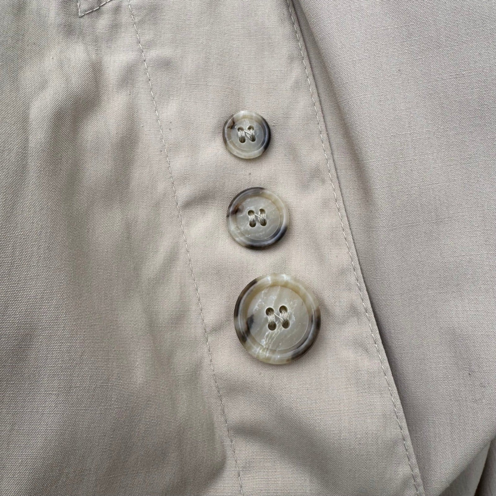 London Fog Maincoats Vintage Tan Trench Coat 44 Long Mens Mac Jacket USA Made