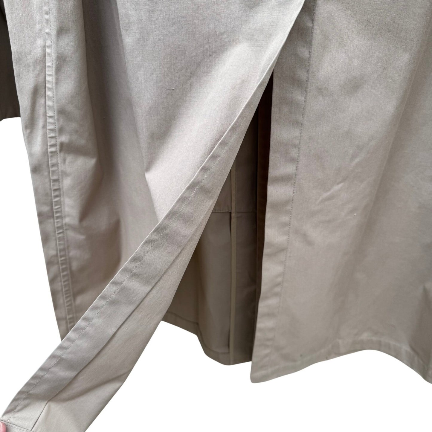 London Fog Maincoats Vintage Tan Trench Coat 44 Long Mens Mac Jacket USA Made