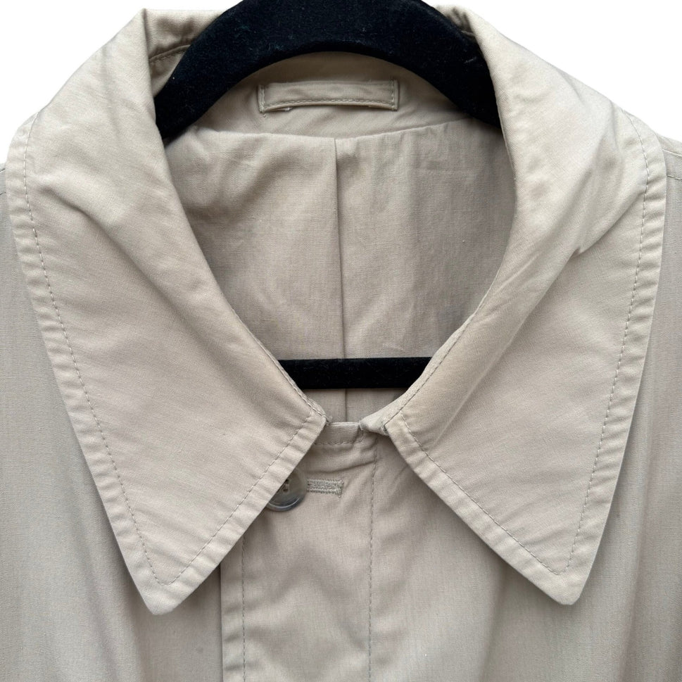 London Fog Maincoats Vintage Tan Trench Coat 44 Long Mens Mac Jacket USA Made