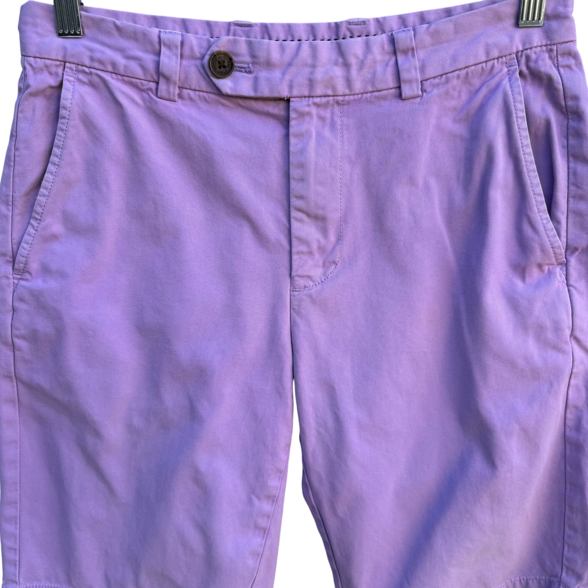 Brooks Brothers Lavender Bermuda Shorts W30 Cotton Casual Summer Wear