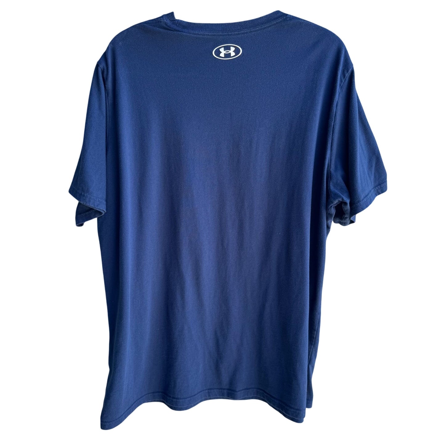 Under Armour Mens Navy Loose Fit Graphic Print Athletic Short Sleeve T-Shirt XXL