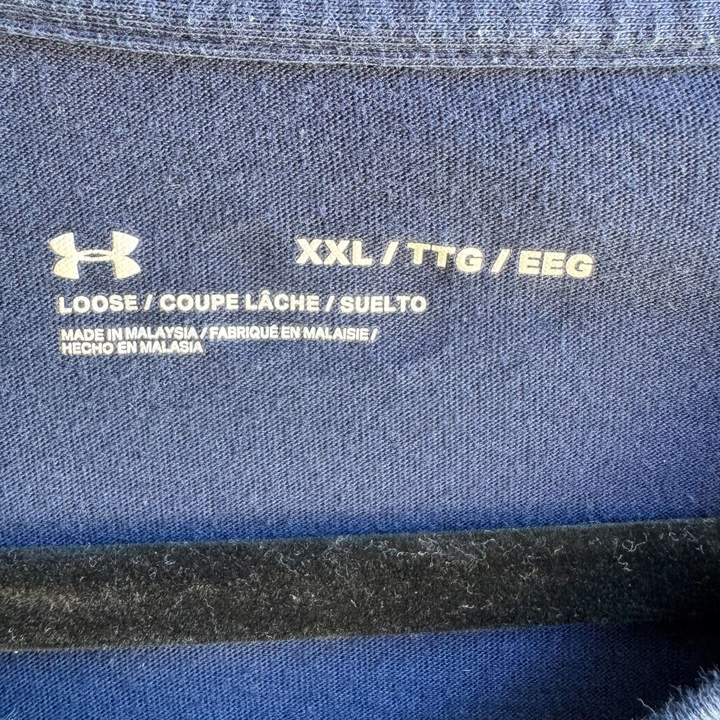 Under Armour Mens Navy Loose Fit Graphic Print Athletic Short Sleeve T-Shirt XXL