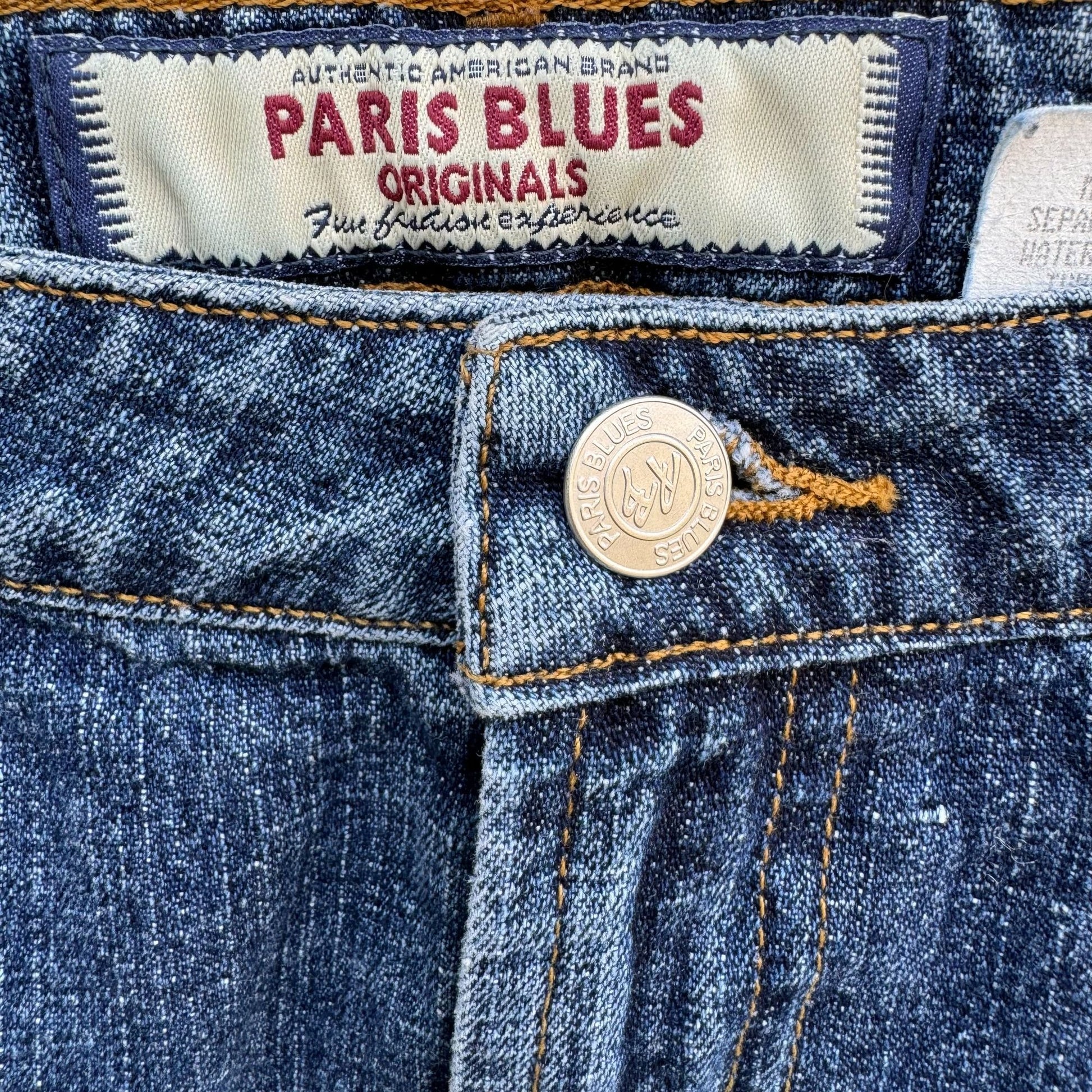 Paris Blues Womens Vintage 90s Y2K Denim Fringed Hem Micro Mini Skirt Junior 11