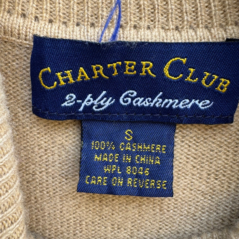 Charter Club 2 Ply Cashmere Quiet Luxury Minimalist Turtleneck Sweater Womens S