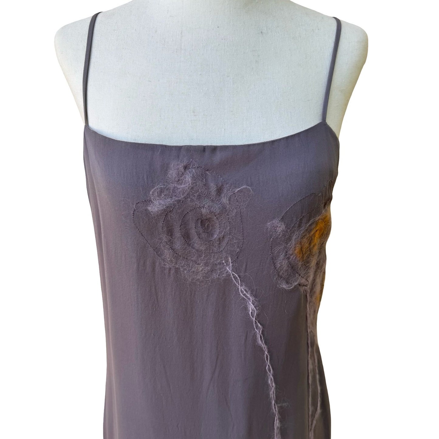 BCBG Max Azria Y2K Ethereal Silk Slip Dress Floral Fairycore Whimsigoth Midi 6