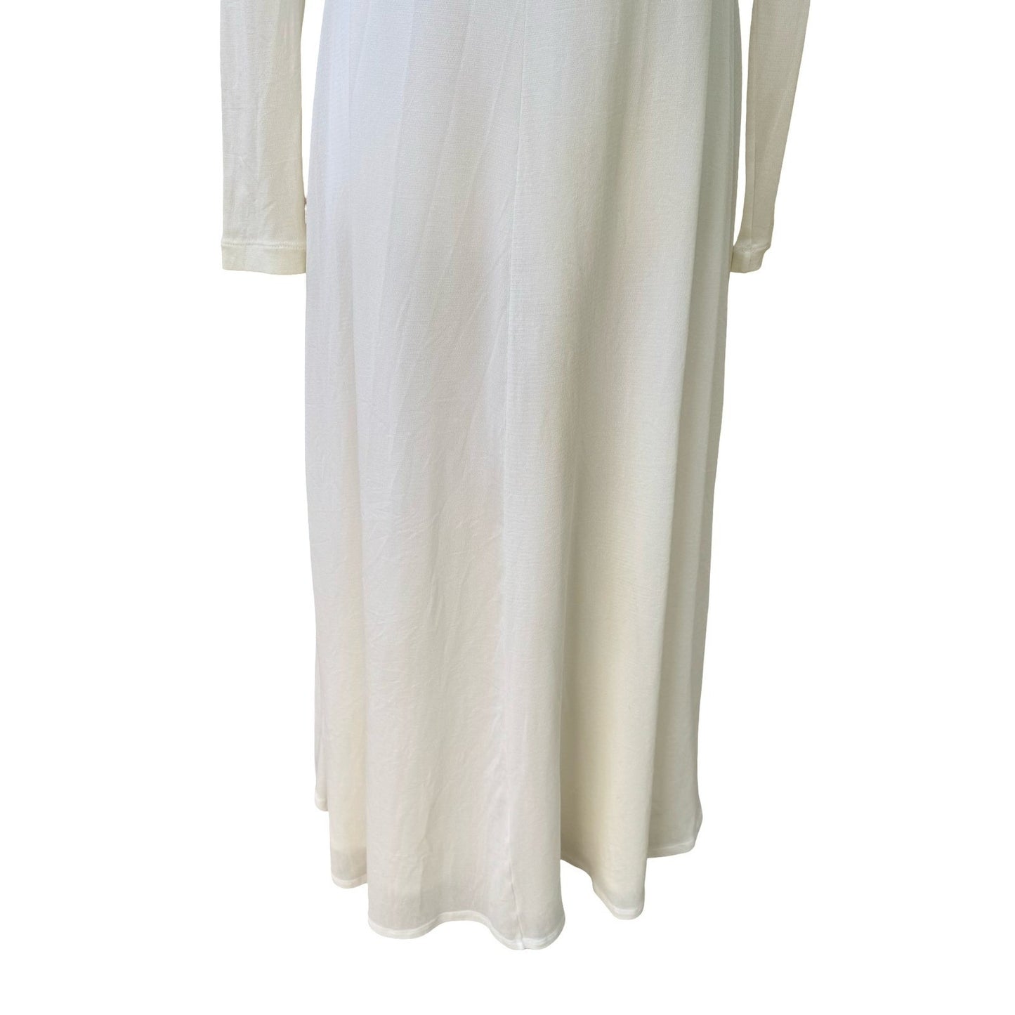 BCBG Y2K Minimalist Ethereal Coquette Empire Waist Faireycore Maxi Dress Cream