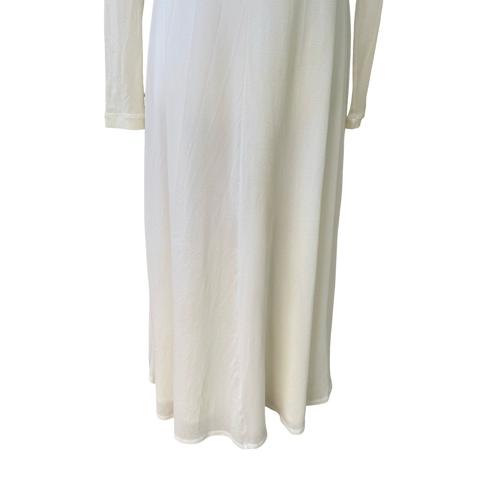 BCBG Y2K Minimalist Ethereal Coquette Empire Waist Faireycore Maxi Dress Cream
