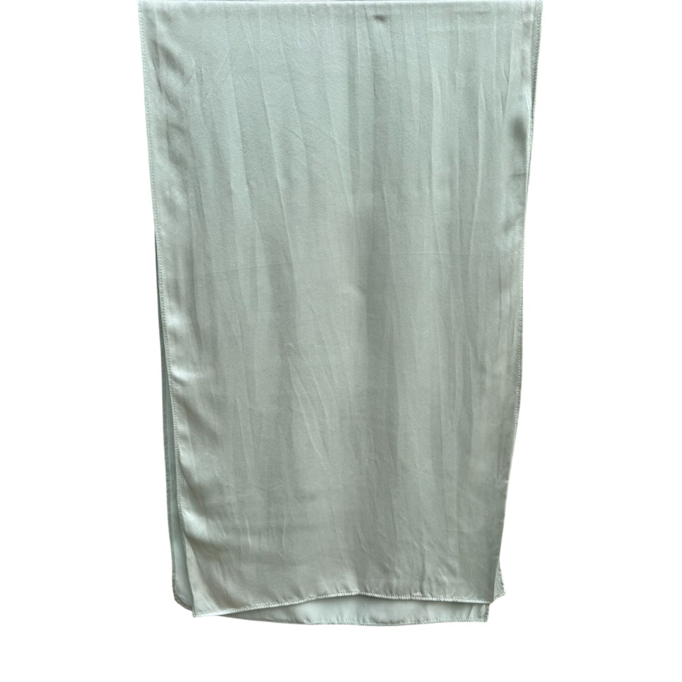 Vintage Womens Light Green Rectangle Silk Luxury Designer Scarf Wrap Shawl