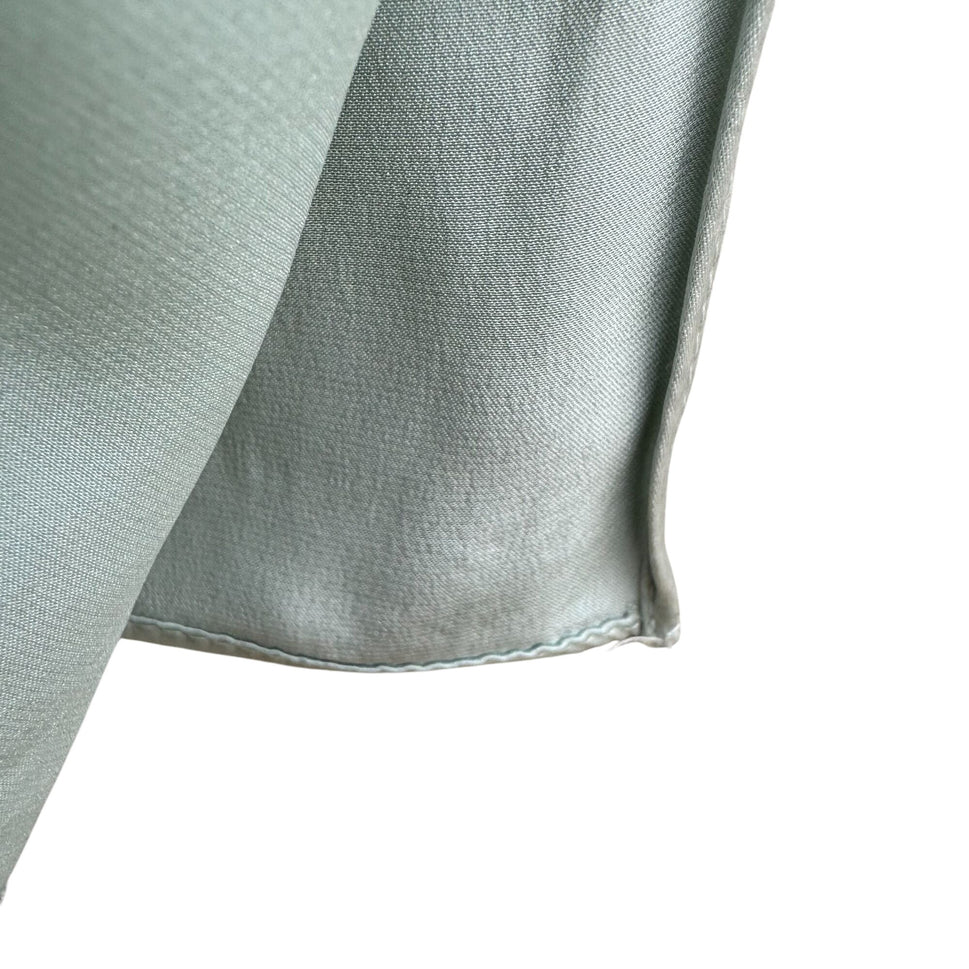 Vintage Womens Light Green Rectangle Silk Luxury Designer Scarf Wrap Shawl