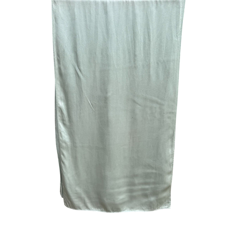 Vintage Womens Light Green Rectangle Silk Luxury Designer Scarf Wrap Shawl