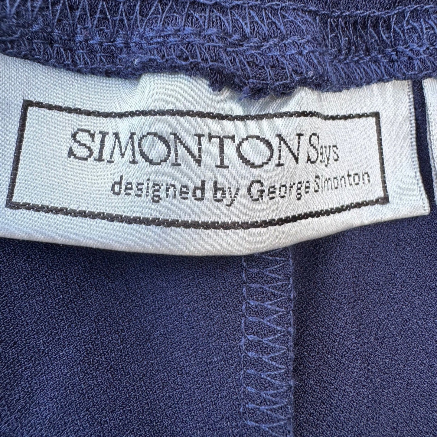 Simonton Says Wide Leg Flowy Palazzo Pants Navy L Coastal Minimalist Office Wear