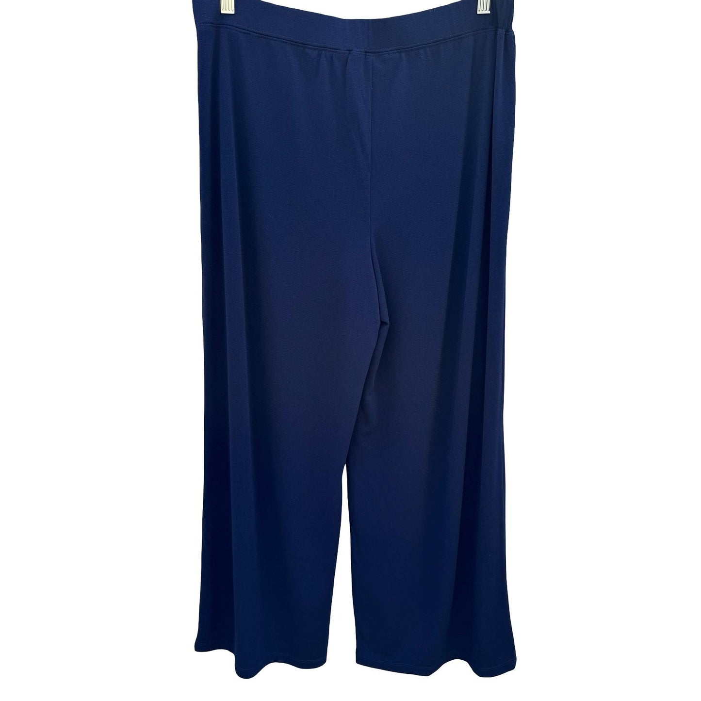 Simonton Says Wide Leg Flowy Palazzo Pants Navy L Coastal Minimalist Office Wear