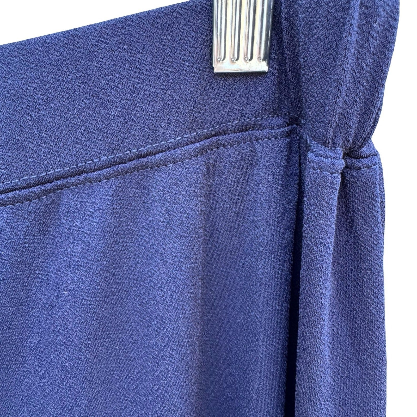 Simonton Says Wide Leg Flowy Palazzo Pants Navy L Coastal Minimalist Office Wear
