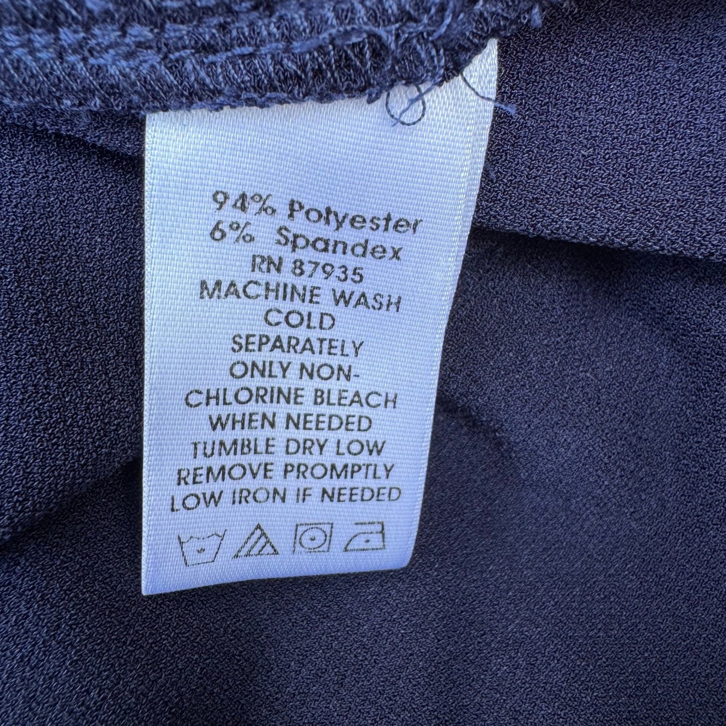 Simonton Says Wide Leg Flowy Palazzo Pants Navy L Coastal Minimalist Office Wear
