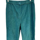 Switch Sears Vintage 70s Green Corduroy Pants Tall 14 High Waist Straight Leg Retro 3 image