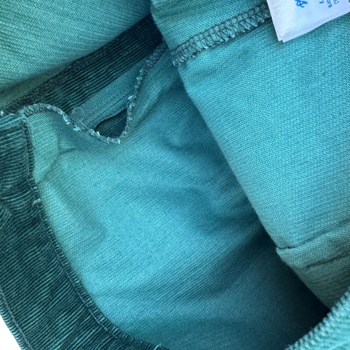 Sears Vintage 70s Green Corduroy Pants Tall 14 High Waist Straight Leg Retro