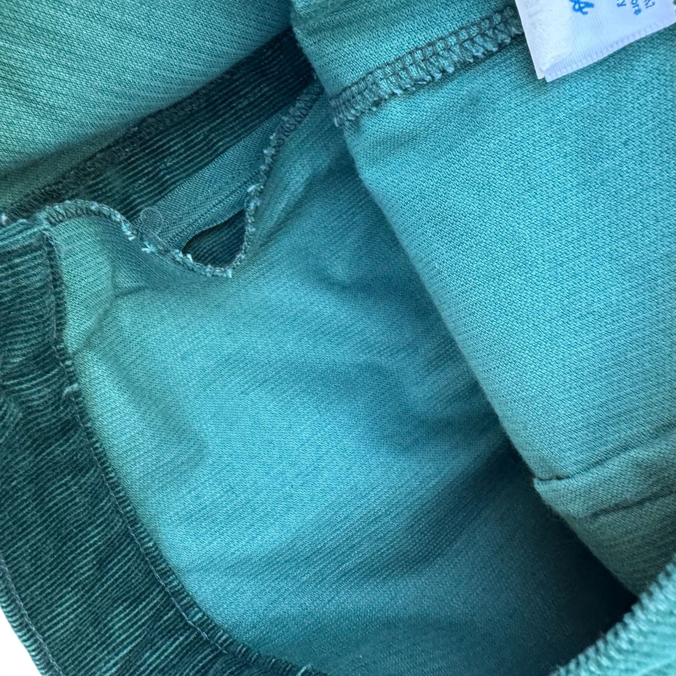 Sears Vintage 70s Green Corduroy Pants Tall 14 High Waist Straight Leg Retro