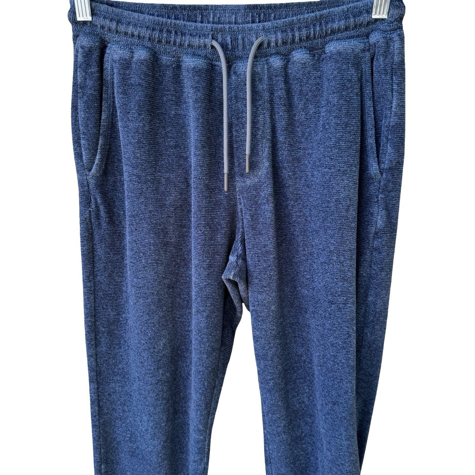 Tommy Bahama Coastal Textured Knit Jogger Pant Drawstring Athleisure Blue Mens S