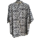 Switch Roberta Di Castelli Vintage Womens Button-Up Black Gray Abstract Print Blouse 3X 2 image