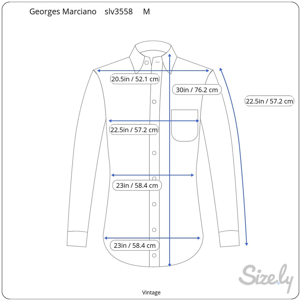 Georges Marciano Vintage Mens M Charcoal Long Sleeve Button Down Utility Shirt
