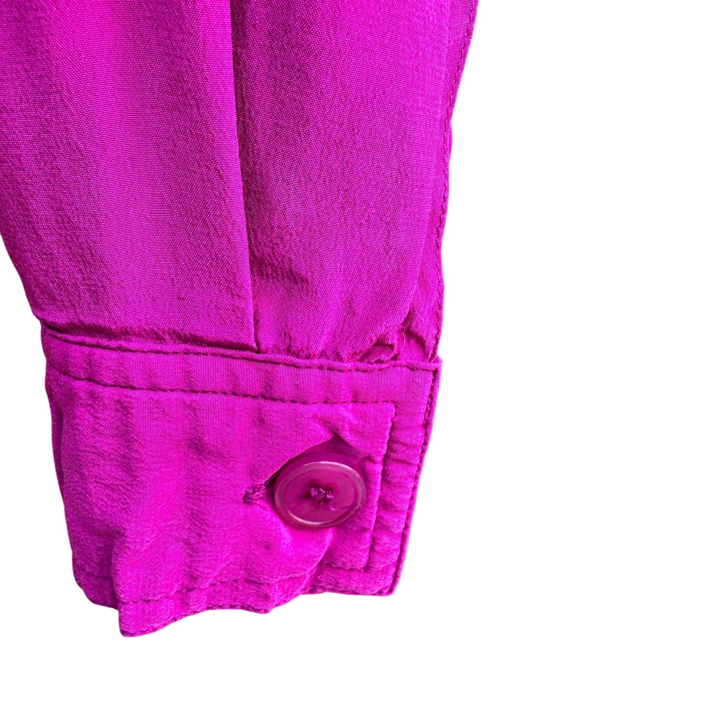 Janice David Vintage 80s PInk Silk Abstract Beaded Bomber Jacket Wearable Art S