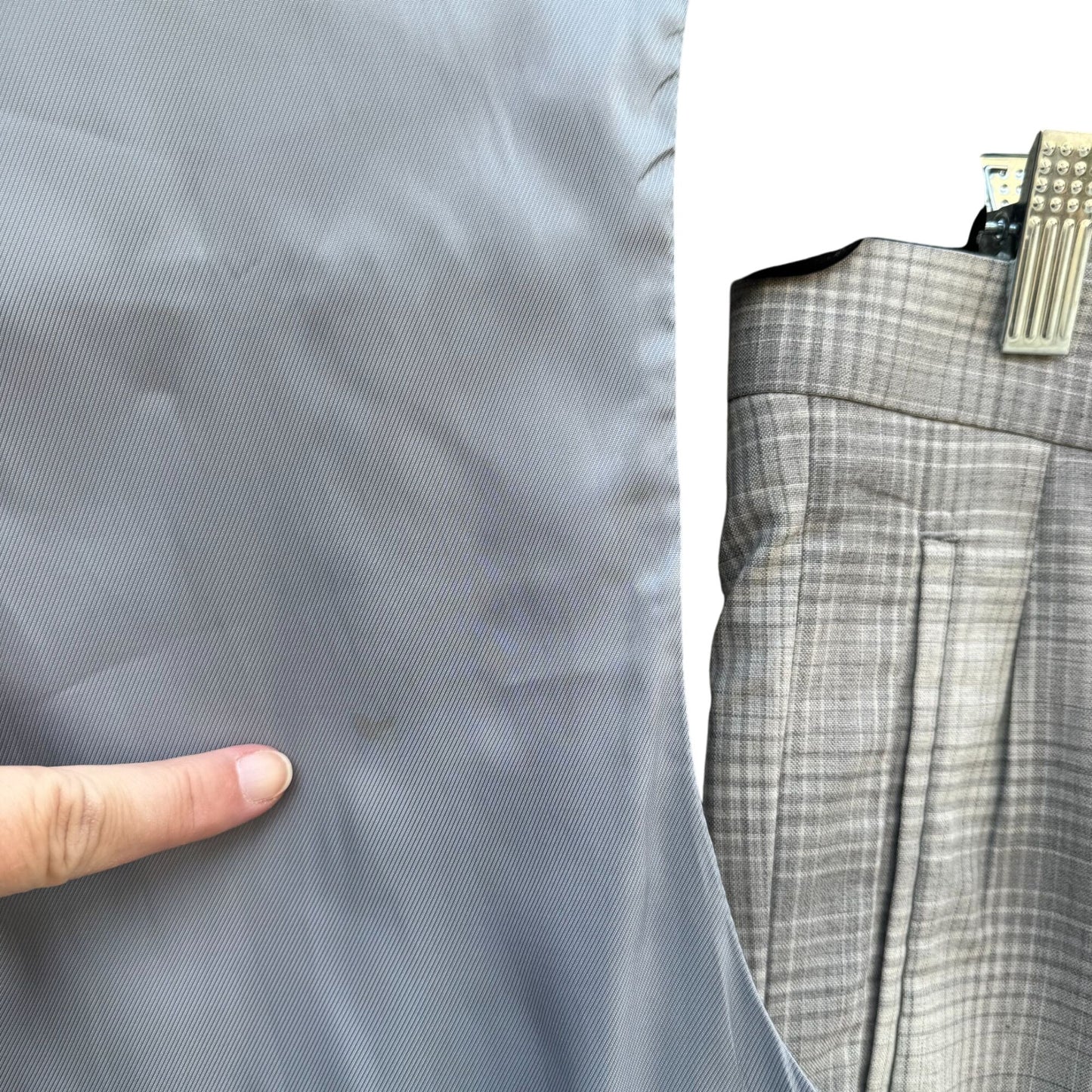 Sergio Valentino Firenze Italian Super 150s Wool Mens 3-Piece Gray Plaid Suit