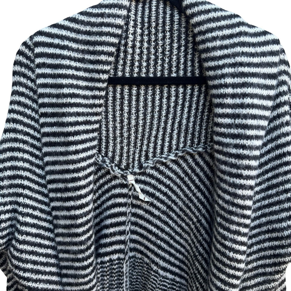 Willow & Clay Boho Layering Minimalist Striped Mohair Open Front Cardigan OS