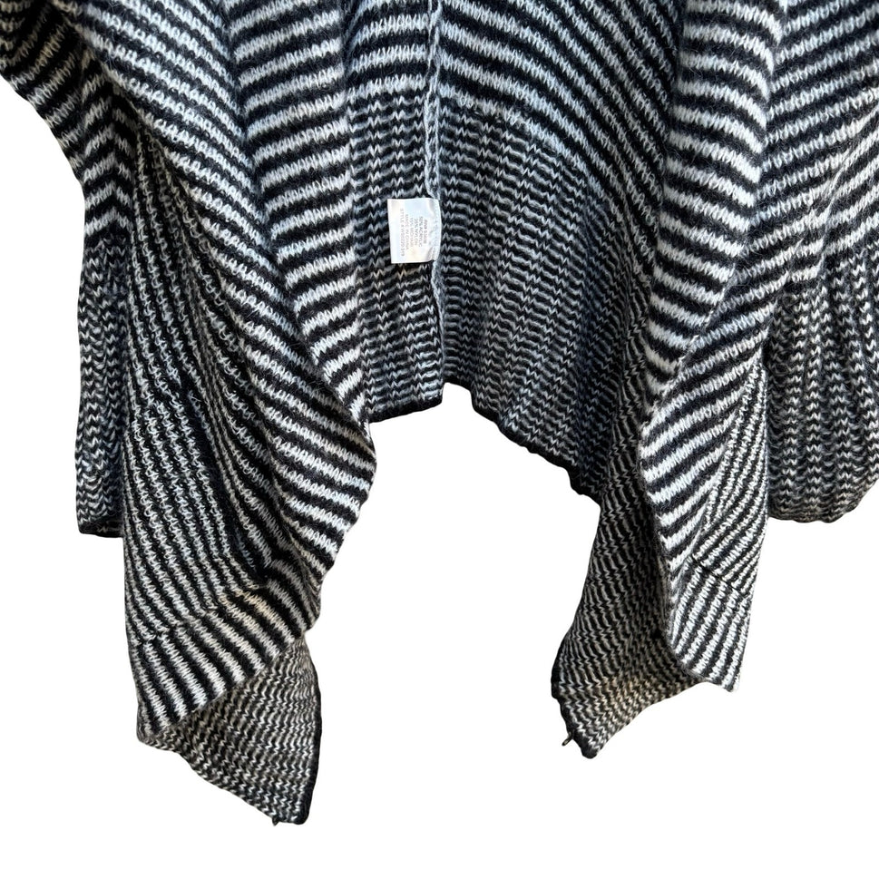 Willow & Clay Boho Layering Minimalist Striped Mohair Open Front Cardigan OS