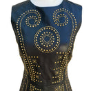 Switch Versace for H&amp;M Black Leather Studded Sleeveless Dress Gold Studs 6 2011 Collab 3 image