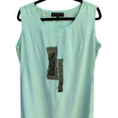 Switch Azieno Womens Sleeveless Mint Green Unique Patchwork Embroidery Maxi Dress M 3 image