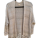 Switch Hollister Boho Crochet Fringe Open Oversized Cardigan Sweater Beachy Coastal M 3 image