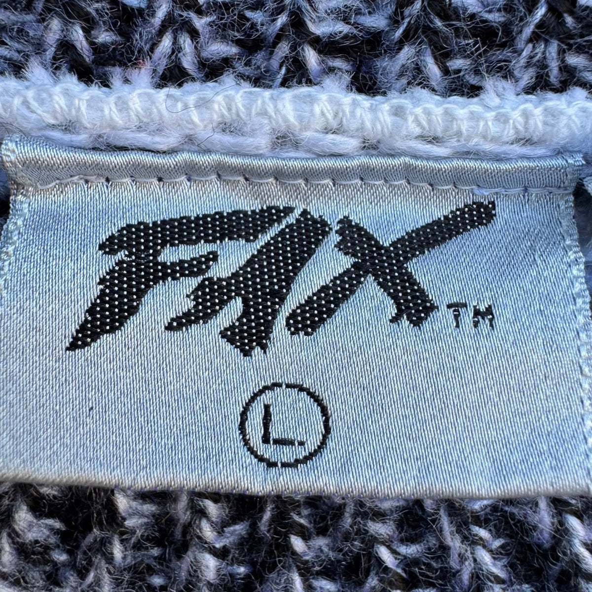 Fix Vintage 80s 90s Indie Grunge Abstract Geometric Retro Knit Sweater Mens L