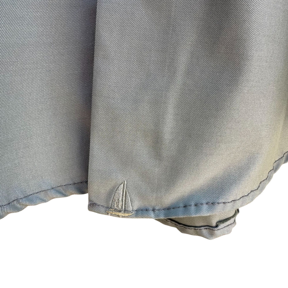 Nordstrom Mens Wrinkle-Free Green Button-Up Pocket Mandarin Band Collar Shirt XL