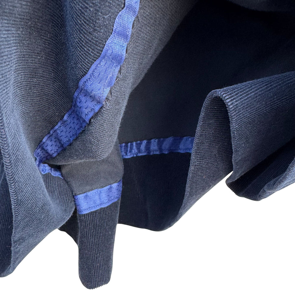 Allen Solly Vintage Womens Black Pleated Corduroy Skirt Mid Length Schoolgirl 14