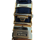 Switch Flex Black Genuine Leather Belt Gold Button Lever Buckle Made in USA Pat 097596 2 image