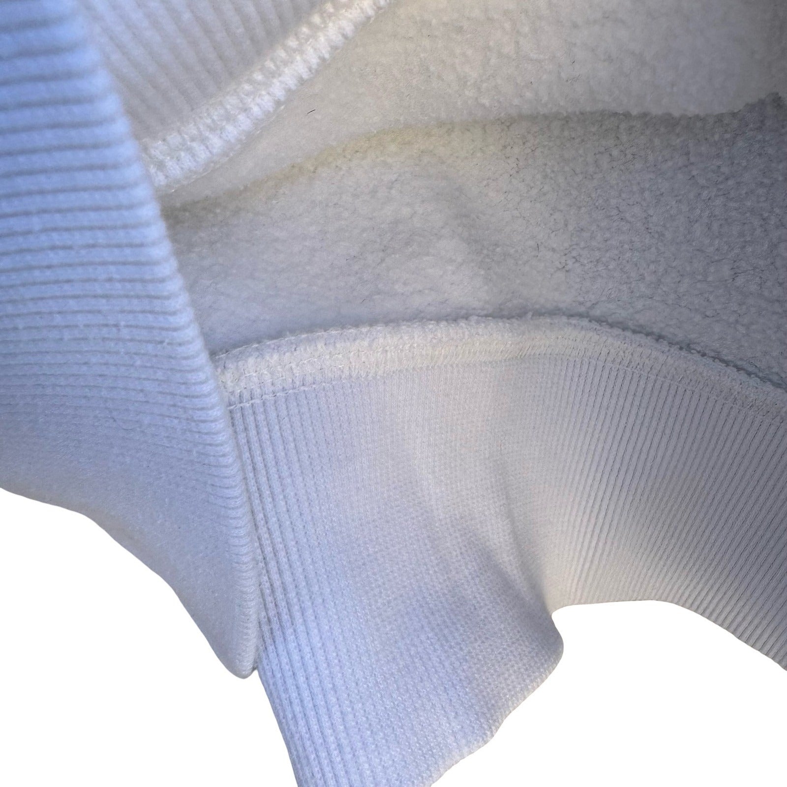 Adidas Mens XL Full Zip Hoodie White Fleece Lined 3-Stripe Embroidered Logo