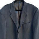 Switch Cezar Del Prado Vintage Mens Silk Black 3 Button Single Breasted Blazer Jacket 2 image