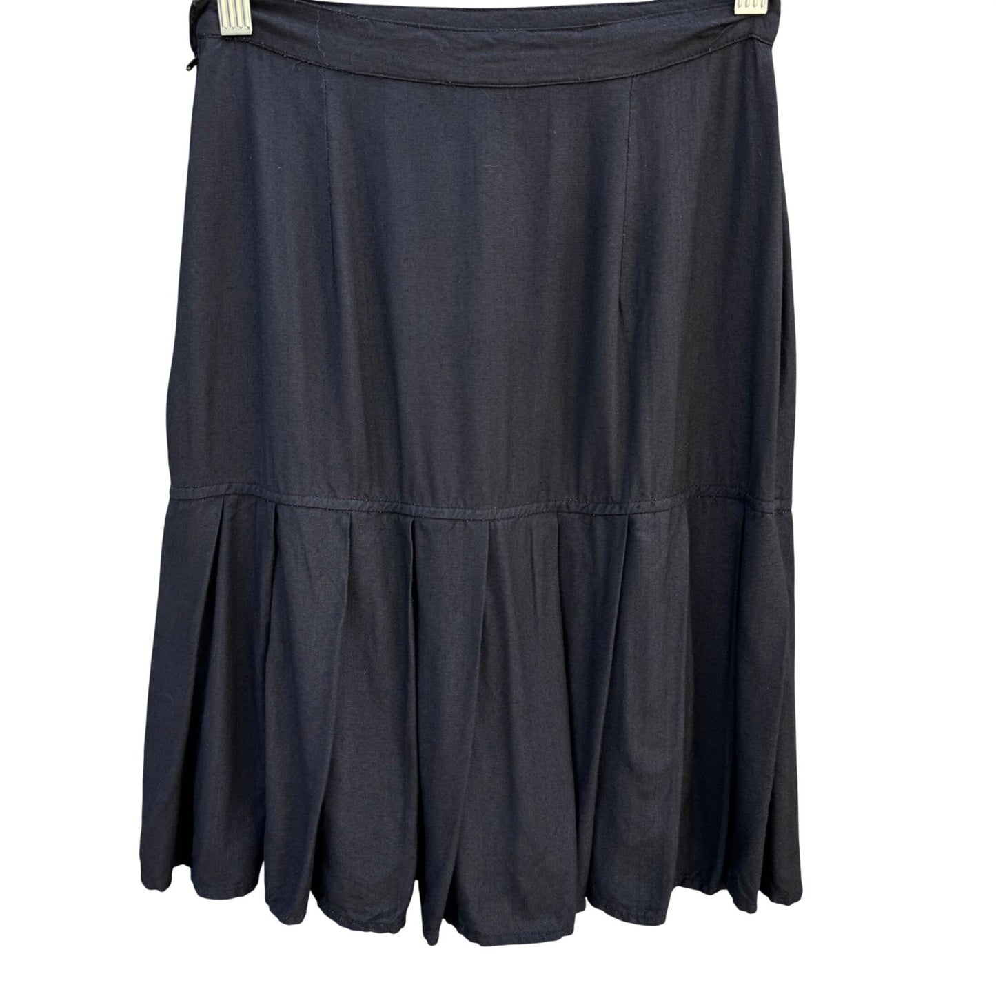 French Connection Y2K Black Drop Waist Pleated Flounce Mini Skirt Womens XS