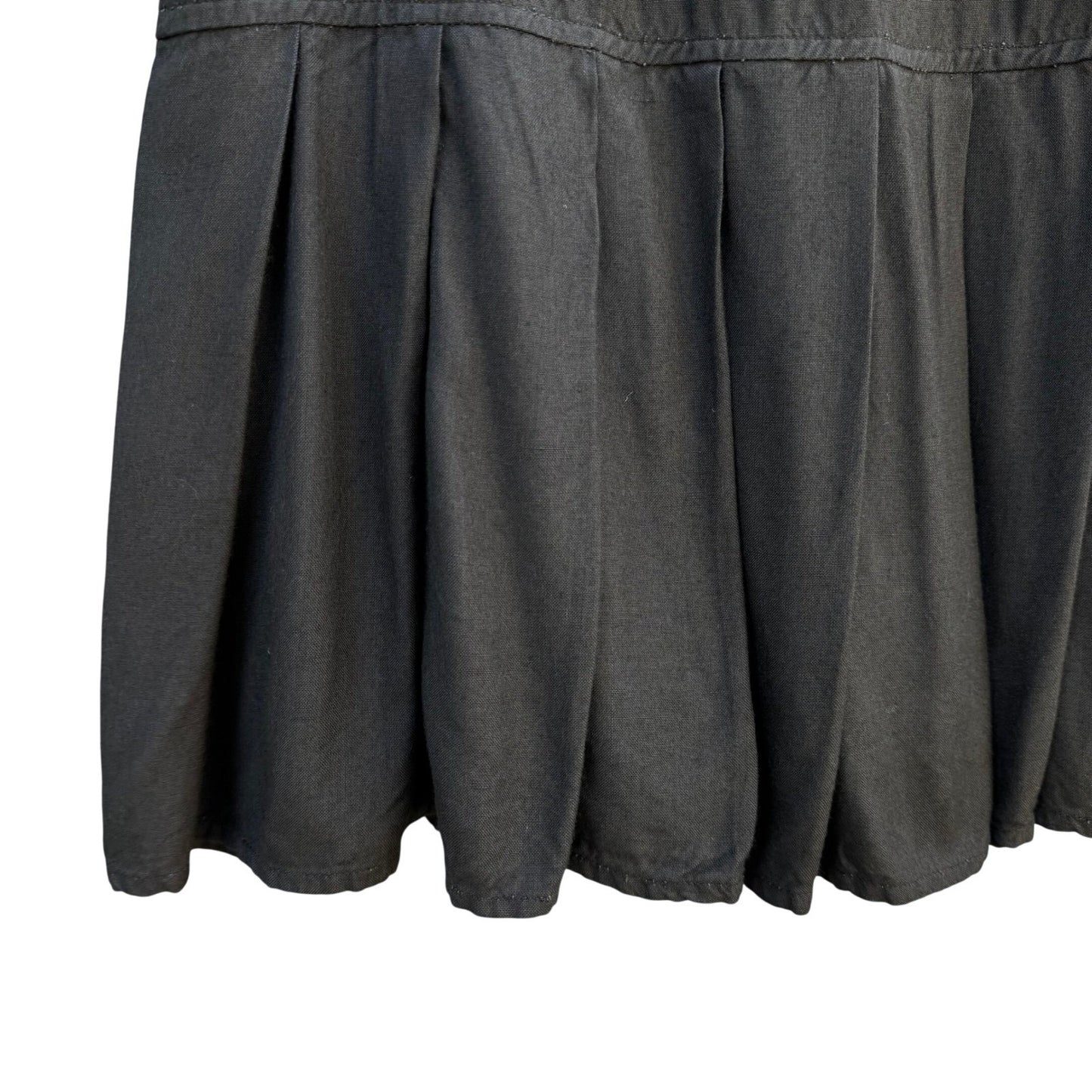 French Connection Y2K Black Drop Waist Pleated Flounce Mini Skirt Womens XS