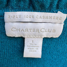 Switch Charter Club 2 Ply Cashmere Quiet Luxury Minimalist Preppy Ruffle Neck Sweater L 2 image