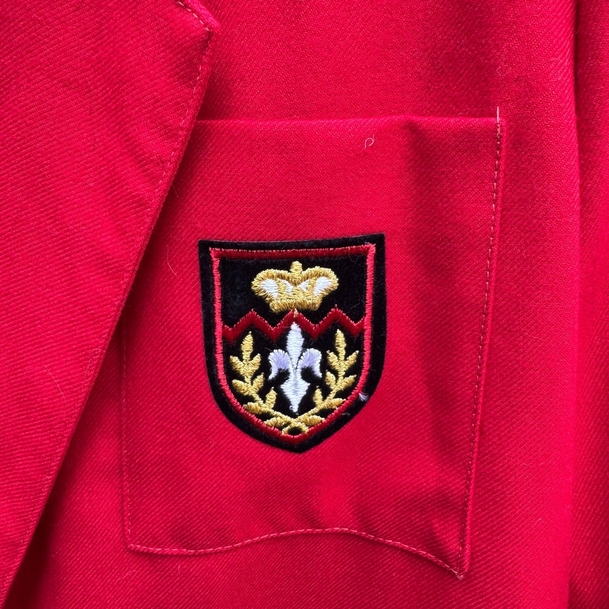 Daily Habit Vintage 80s Womens Crest Blazer Jacket Preppy Old School Oversized L