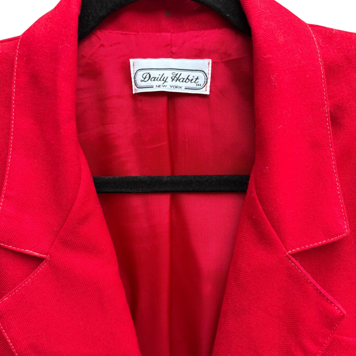 Daily Habit Vintage 80s Womens Crest Blazer Jacket Preppy Old School Oversized L